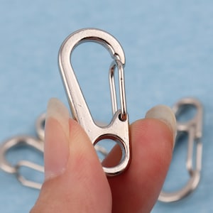 Silver Lobster Claw Clasps: Metal Snap Hooks for Keychains (33x15mm)