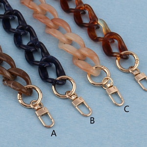 25mm Acrylic Purse Chain Strap: Metal Handbag Replacement Handle