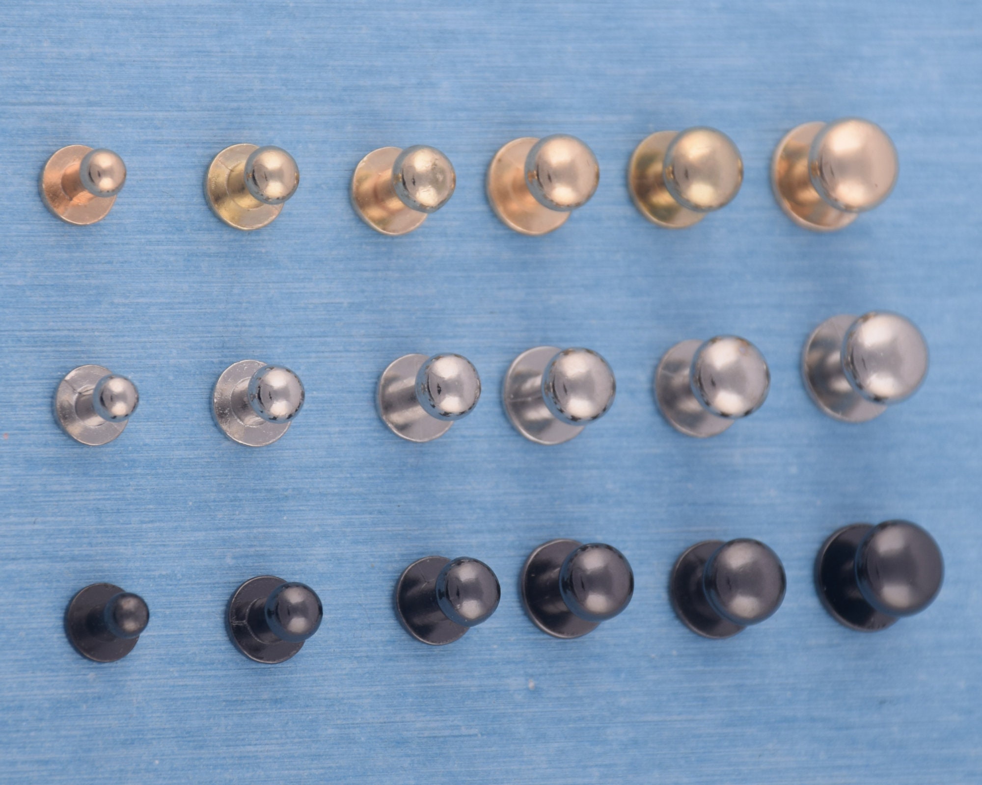 9.5mm Copper/gunmetal Denim Rivets Jeans Button Replacement Washable for  Leathercraft Decoration, DIY Projects 