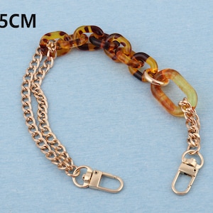 35cm Acrylic Purse Chain Strap: Metal Handbag Replacement Handle