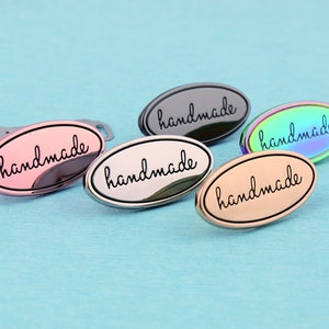 Metal Bag Label: Oval with Metal Bag Label: Oval with
