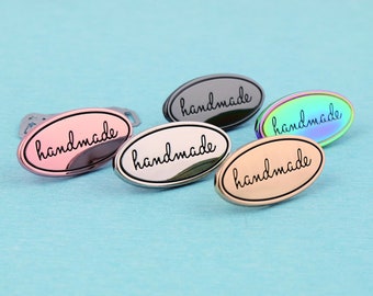Engraved Metal Handmade Purse Label: Zinc Alloy Tags (40x19mm)