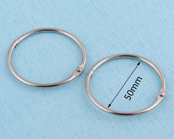 50mm (2 Inch) Nickel Plated Steel Split Key Rings