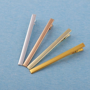 Metal Alligator Hair Clips (82mm) - Light Gold, Rose Gold, Silver