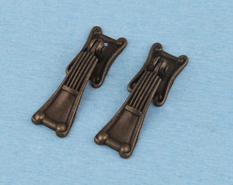 Antique Brass Drawer Pull Handles – Jewelry Wooden Box Hardware
