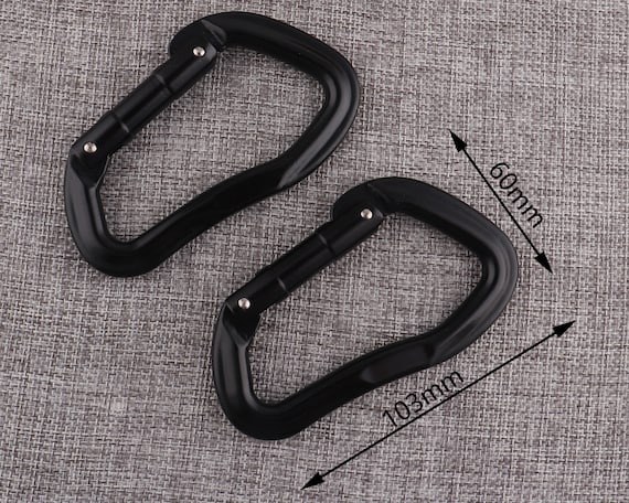 6 Pc Mini Metal Carabiner Clips Camp Hiking Snap Hook On Attach Lock  Keychain
