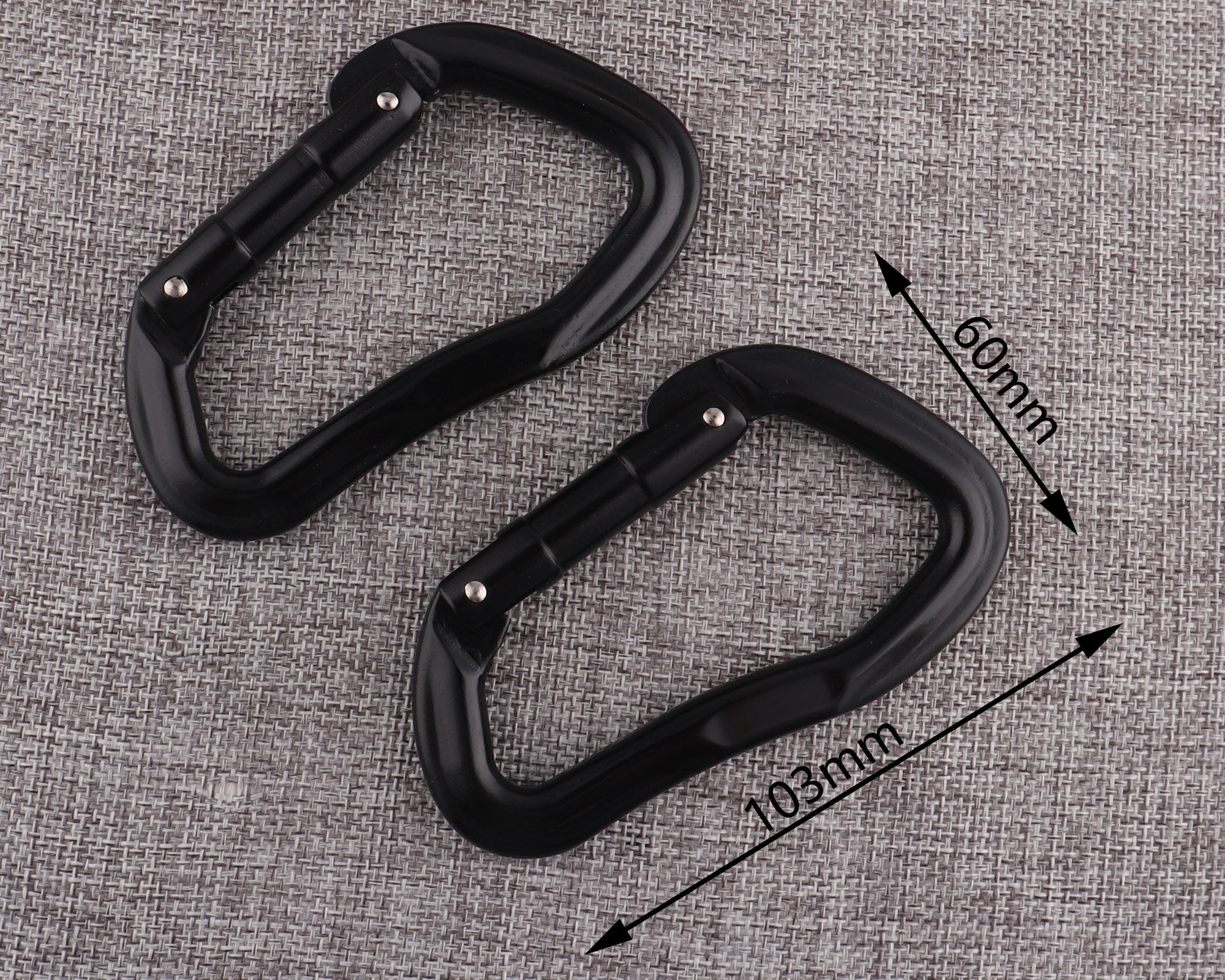 Black Carabiner Clip