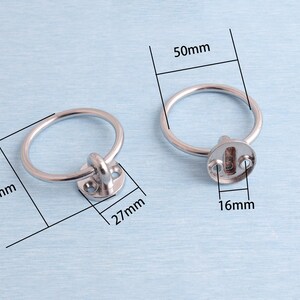 Silver Round Drop Ring Drawer Knobs Pull:Handle Hardware,Furniture Hardware(69mm) image 2