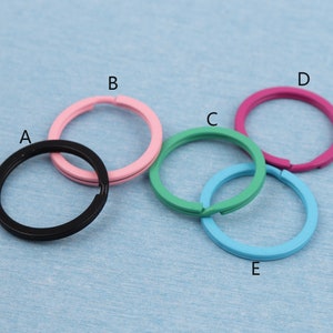 30mm Colorful Metal Split Ring: DIY Keychain Supplies