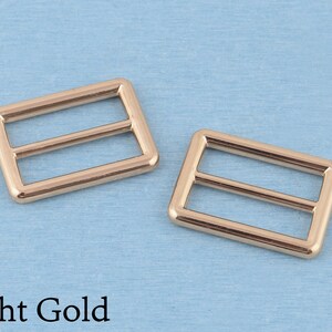 4 st metallspänne med trippelglidning: 32 mm väskremsjustering Light Gold