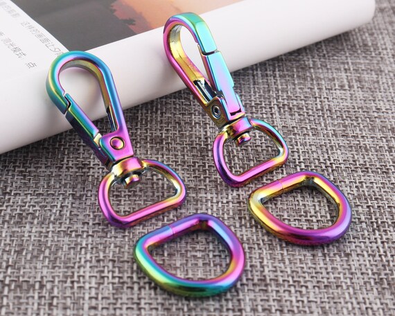 Rainbow Swivel Snap Hook Pet Spring Snap Hook Clasp Rainbow