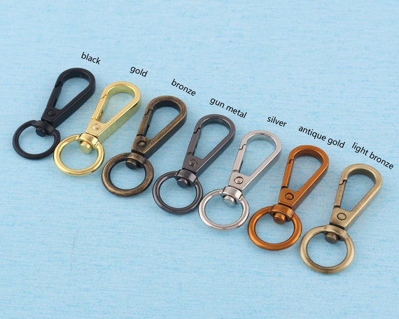 10 Pcs Swivel Hooks,13mm Multicolor Metal Push Gate Hook,swivel Snap Clasp  Lobster Buckles for Purse Chain Hardware 