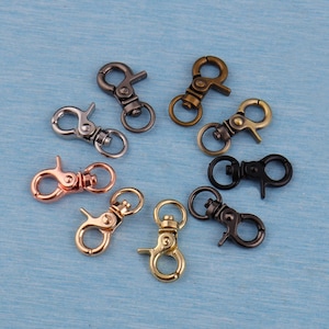 Swivel Snap Hooks: 10-20pcs Metal Lobster Clasps, Bag Hardware - 10mm