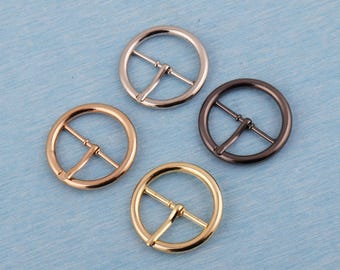 31mm Round Metal Belt Buckle: Bag Strap Adjuster, Webbing Hardware
