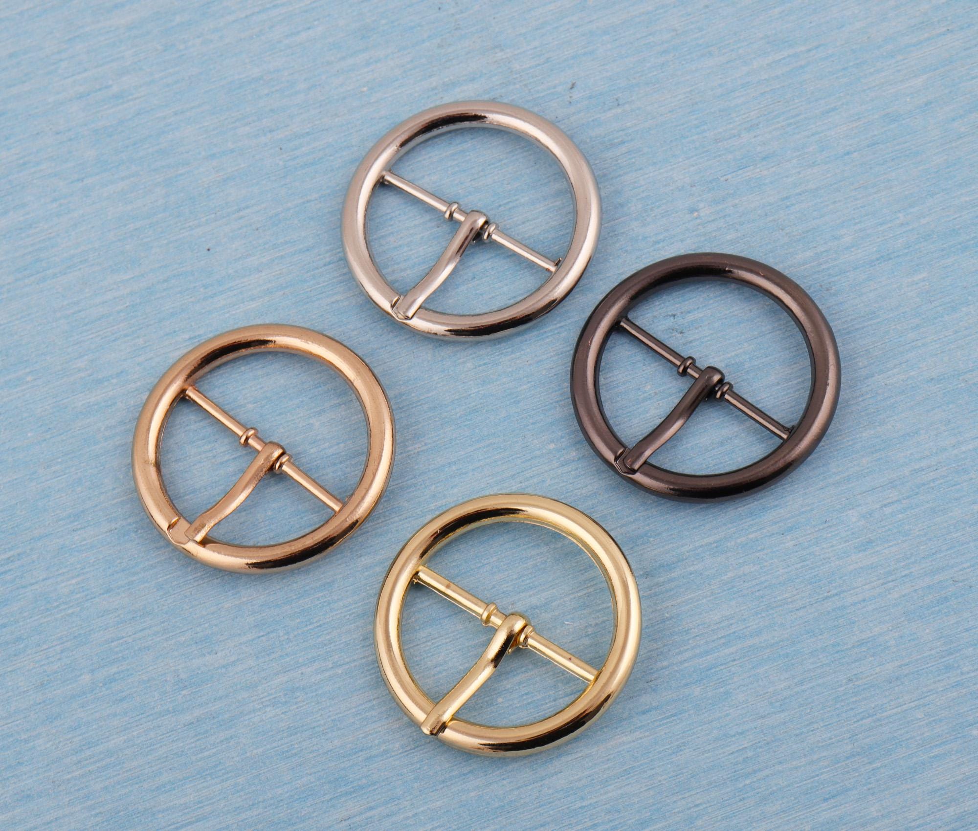 Fibbia Cintura A Doppio Cerchio – Nodo Rotondo, Argento, Unica, Per Cinghie 38 Mm