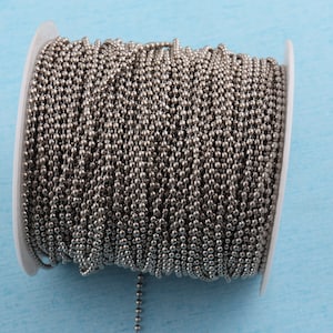 Silver Ball Chain Necklace: 2.4mm Metal DIY Jewelry Crafting