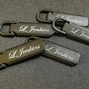 Custom Zipper Pull, Leather Zip Head, Purse Supplies (41x8mm)