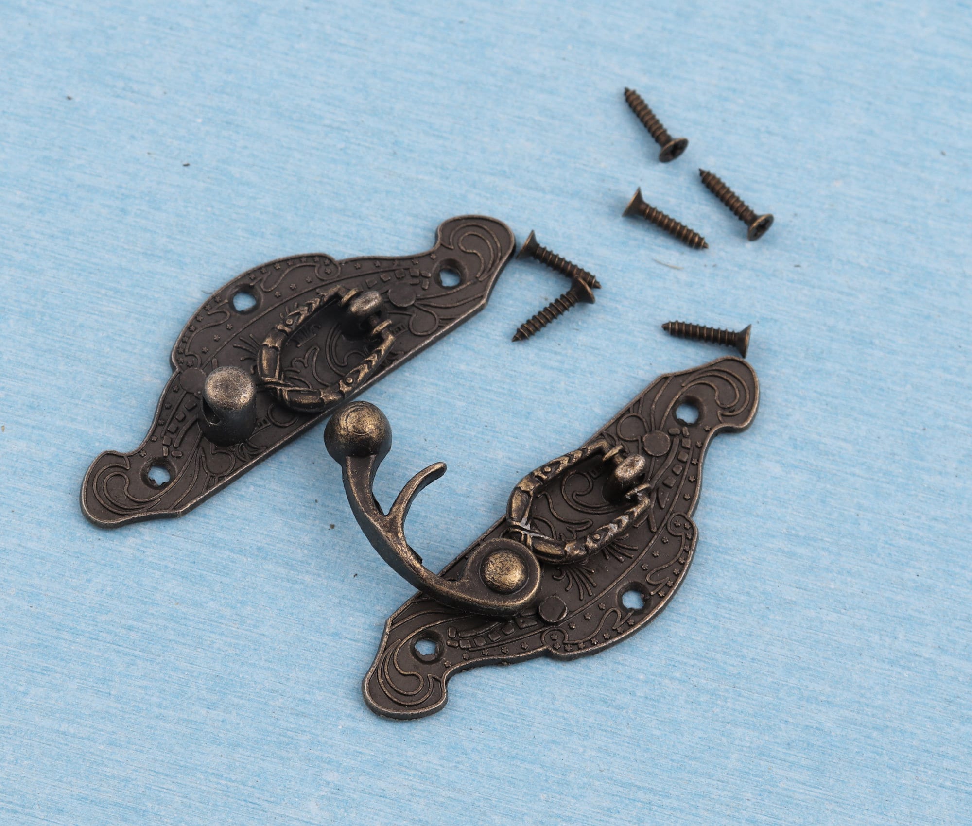 6040mm Antique Brass Wooden Box Lock Latch Jewelry Box Etsy