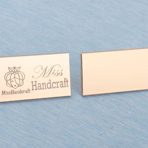 Custom Metal Purse Label: Rectangle Bag Tag with Feet, Personalized Logo