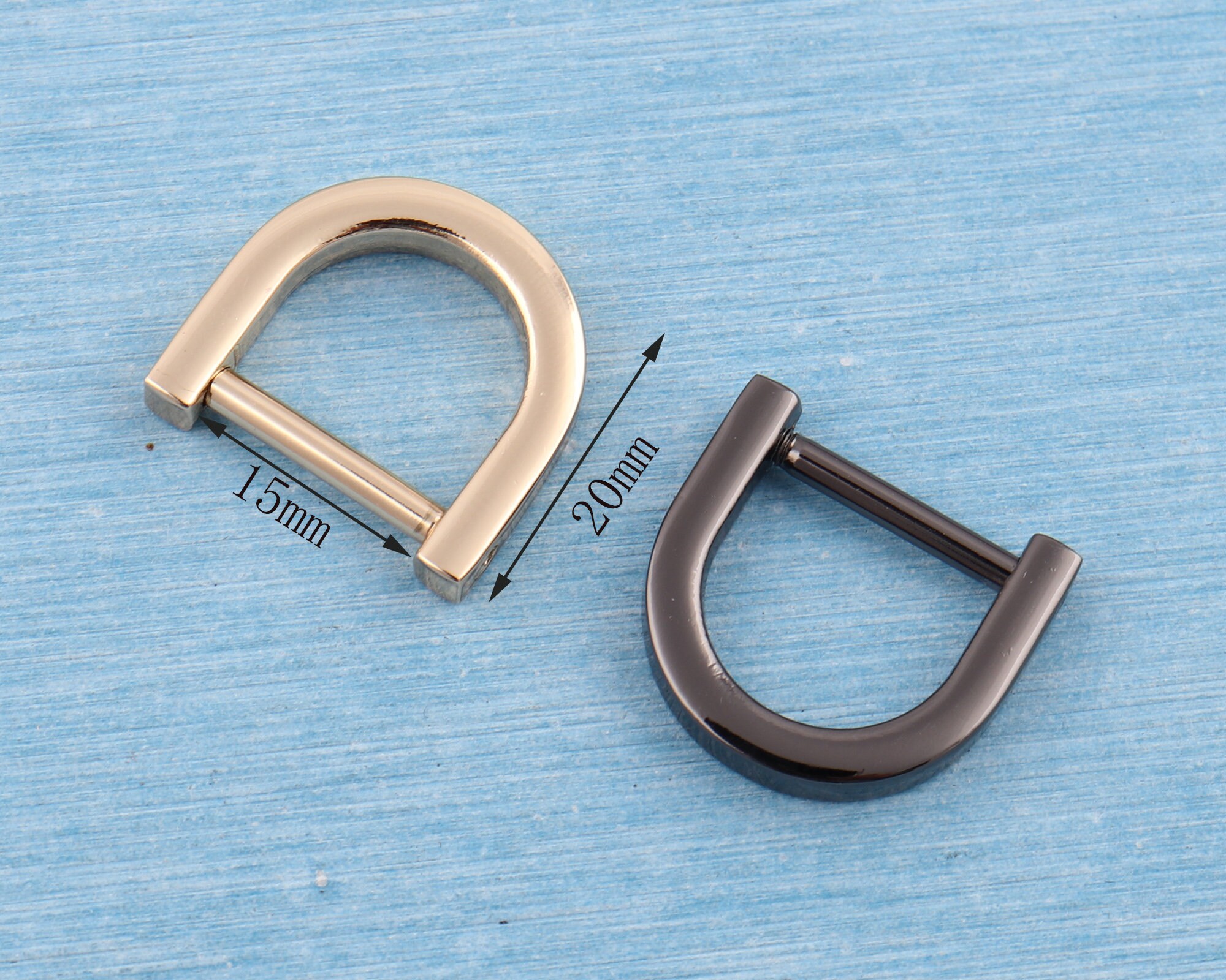 2-4-10 Pcs Horseshoe D Ring,15mm Inner Screw in Shackle D