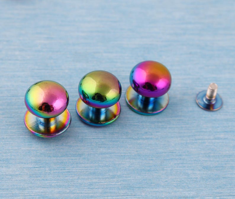 Colorful Rivet Colorful Metal Rivets: Leather, Bag & Shoe Fasteners (14.5x12mm, 11x9mm ...