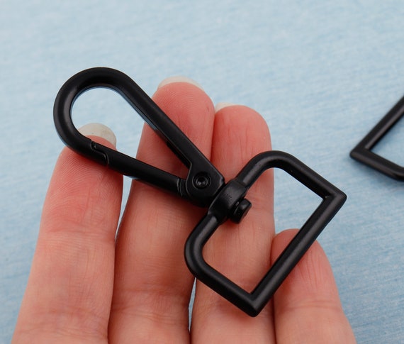 Ganci a scatto in metallo con ganci a scatto girevoli in oro rosa con connettore di anelli D da 20 mm per la catena di borse a cinghia per cinghie a cinghia