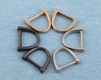 Anillo en U de metal de 9 mm: grillete atornillado para correas de bolsos