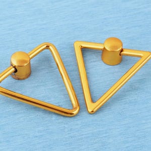 Gold Triangle Cabinet Knob:Drawer Ring Pull,Handle Hardware(63mm/64mm)