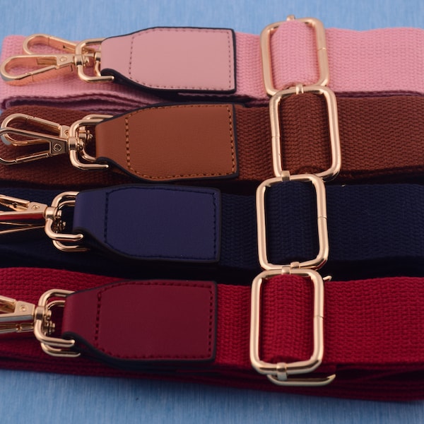 1.5" width cotton adjuster bag strap,38mm cross body handbag strap handbag strap,cotton shoulder bag strap,pink/brown/dark red/navy blue