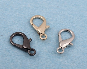 Alloy Lobster Clasp: Metal Snap Hooks for Jewelry Making (23x12mm)