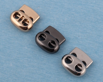 Metal Double Hole Cord Lock: DIY Shoelace Toggles