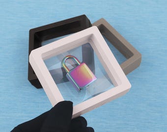 Floating Display Frame Box - Jewelry Coin Specimen Storage Holder