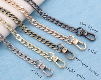 1 pc 1m/1.1m/1.2m bag chain with swivel clasps,handbag chain,purse chain strap,shoulder bag chain for diy bag making supplies