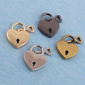 Heart-Shaped Padlock with Key, Zinc Alloy Love Lock, 30x39mm