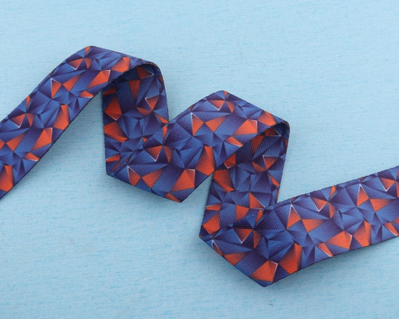 Jacquard Webbing: Red & Blue Jacquard Webbing: Red & Blue