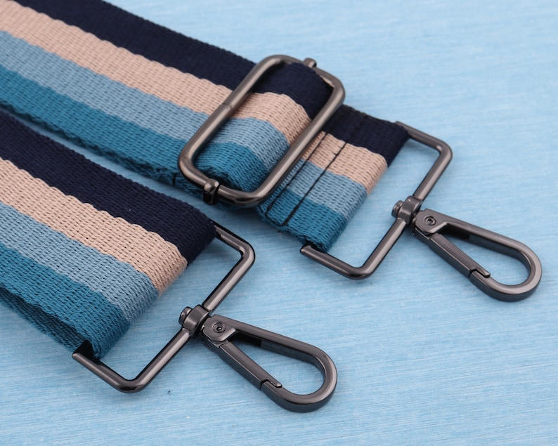 2 Width Custom Adjuster Bag Strap Black White Blue Etsy