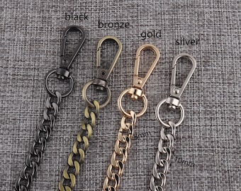 1 set 120cm silver/gold/black/bronze bag chain with swivel clasps,handbag chain,purse chain strap,shoulder chain for bag making