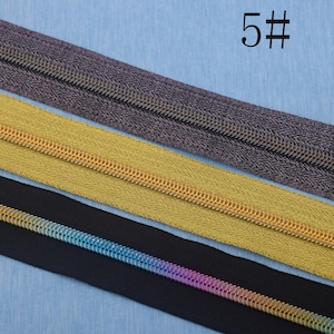 5# Nylon Coil Zipper: 6mm Teeth, 32mm Width, Purse/Pouch Tape