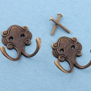 Gancio a doppia parete in ottone Art Déco vintage - Appendiabiti e cappelli