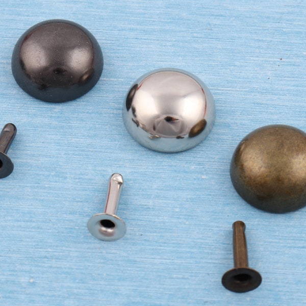 20mm Mushroom Dome Rivets: Punk Leather Crafts - (10-20-50 Sets)