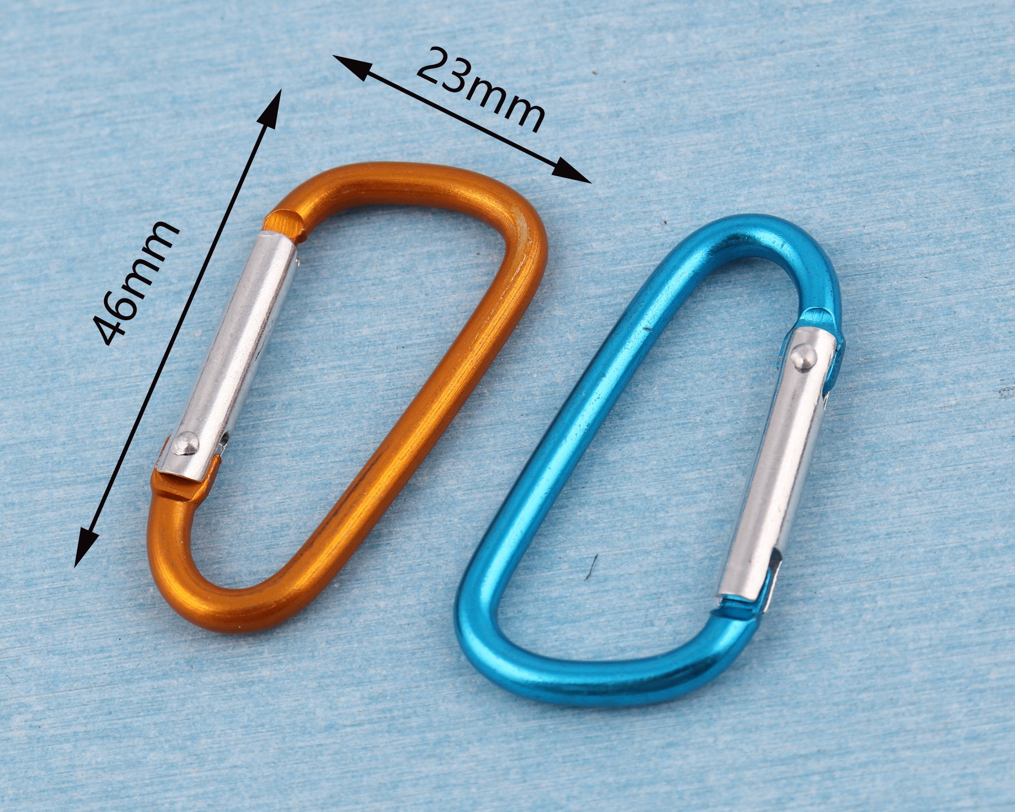 LESHIRY Moschettone Portachiavi In Alluminio A D 7,6 Cm - Confezione Da 8, Lega Aeronautica, Per Campeggio E Outdoor, Multicolore - 3