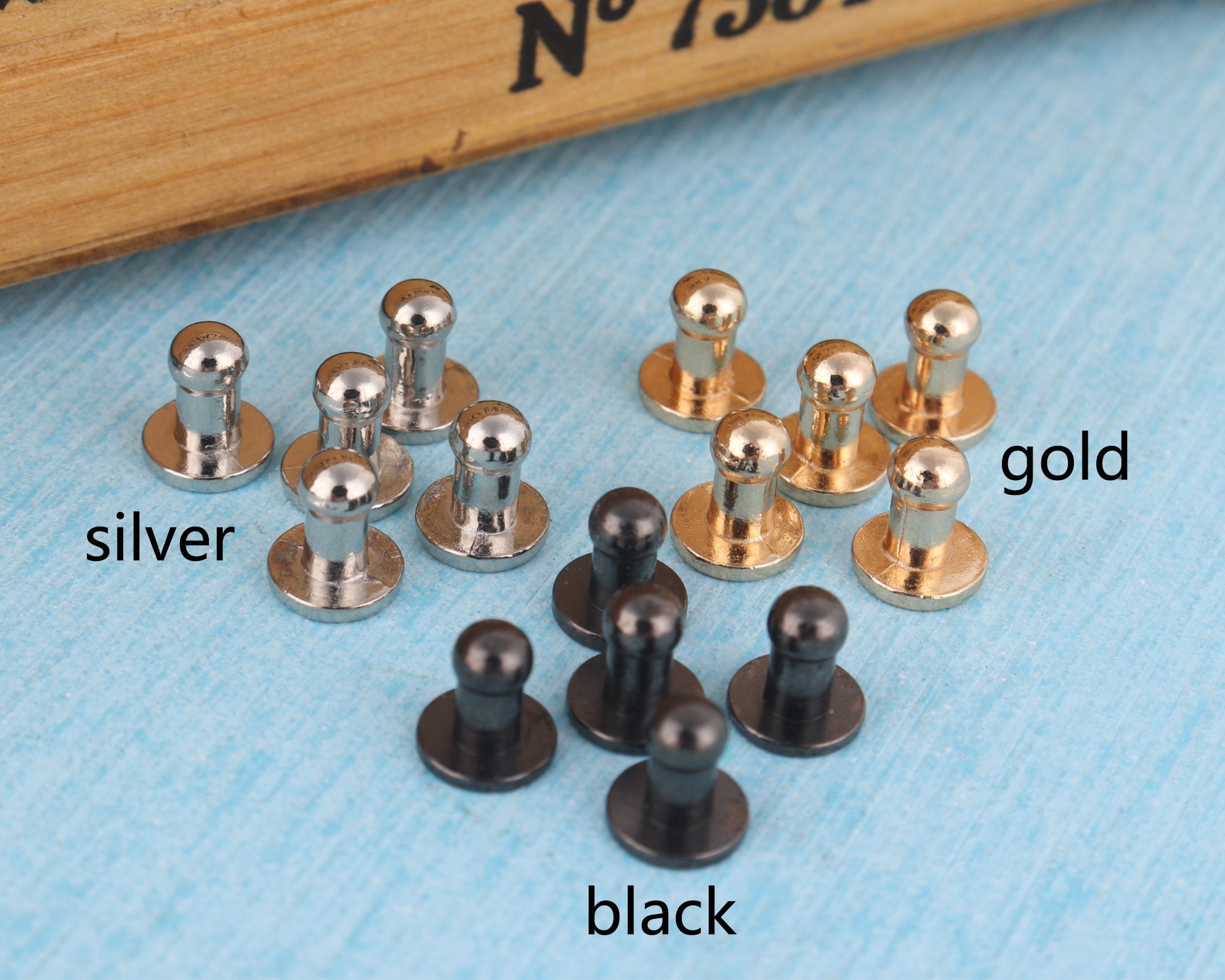 20x Binding Screws Chicago Screws Rivets Belt Screws 9mm, for Connecting  The Book, Paper, Belt - Silver 