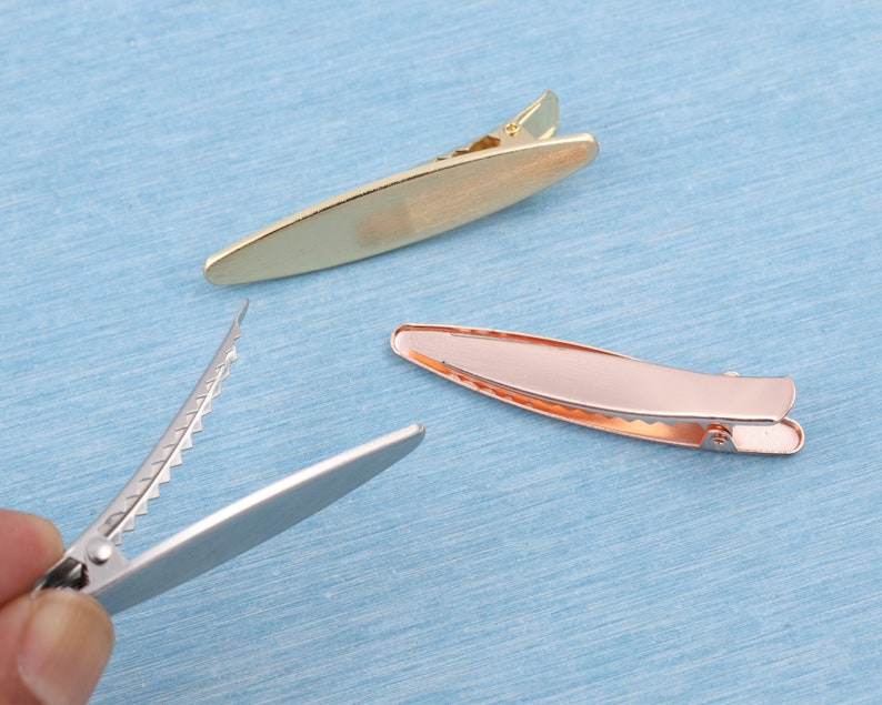 Rose Gold Hair Alligator Clip 60mm Length Hair Accessory Etsy