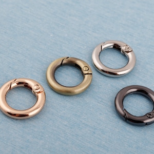 12mm Metal Spring O Rings: Round Carabiner Snap Hook