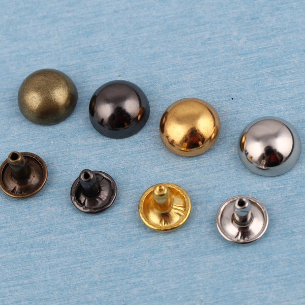 Metal mushroom rivet,12mm round metal rivet,leather rivet,mushroom metal rivet medium compression rivet metal screw rivets DIY leather