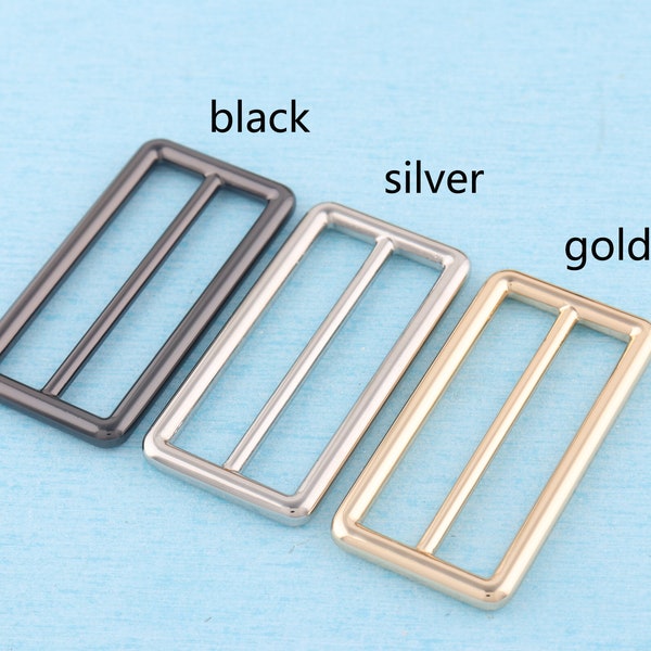 4-10pcs  adjuster slide buckle,51mm metal rectangle strap buckle,trap tri-glide slide belt buckle,bag handbag strap fastener