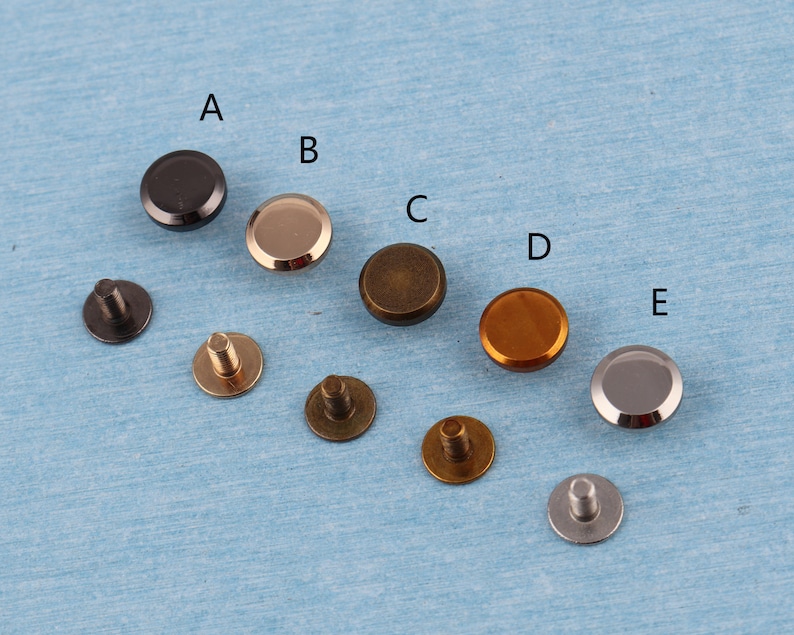 Identifying Rivets By Color 10mm Metal Screwback Rivets: Flat Head Studs for Leather - Etsy