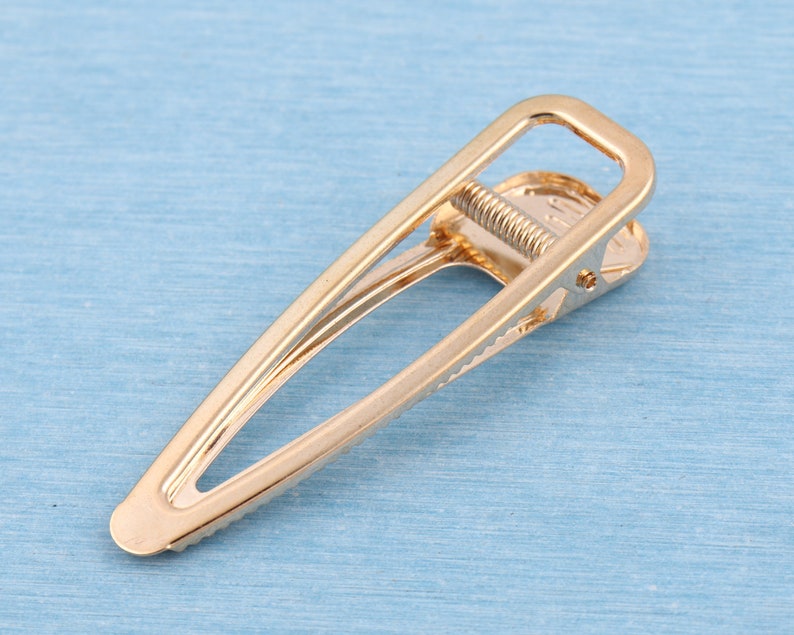 10 Pcs Light Gold Hair Alligator Clip Hair Accessory Blanks Etsy
