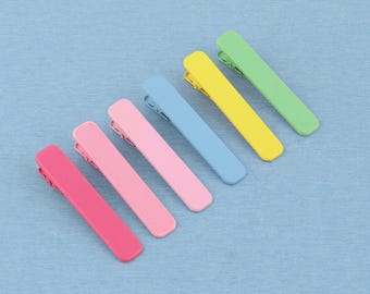Multiple colors Metal Alligator Hair Clips: Colorful Snap Hairpins, Bulk Accessories（62*12mm）