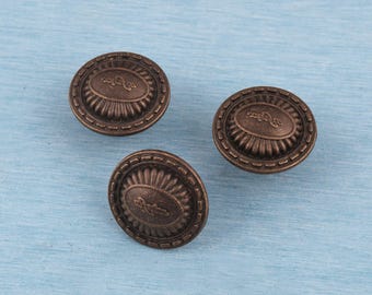 Vintage Round Brass Antique Drawer Pull - 35mm Cabinet Knob Furniture Accessories